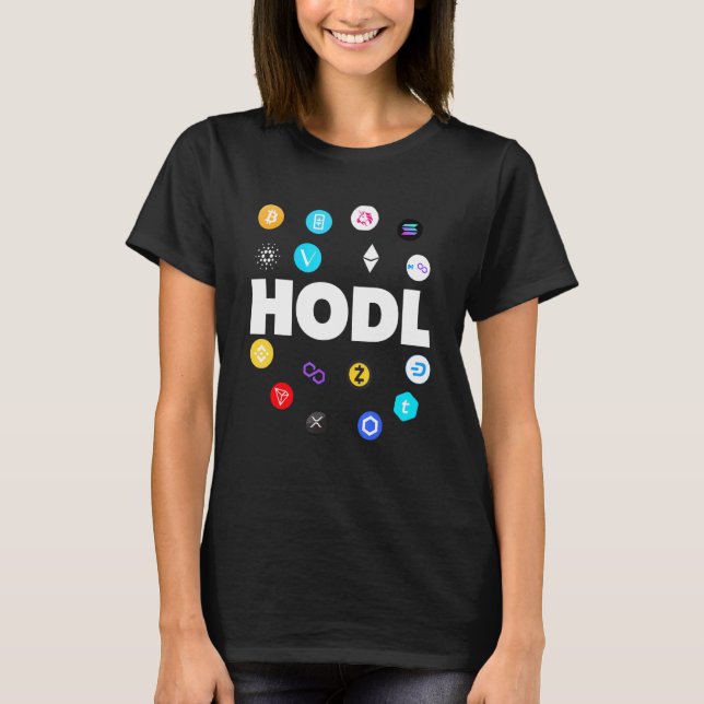 Hodl Bitcoin Ethereum Cardano Xrp Kryptowährung B T-Shirt (Vorderseite)