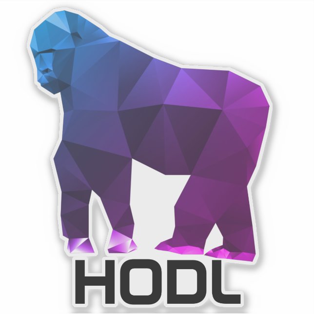 HODL Diamond Handaufkleber Aufkleber (Vorderseite)