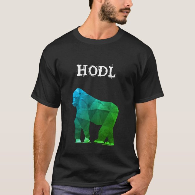 HODL Diamond Hands Ape T - Shirt (Vorderseite)