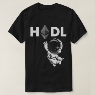 HODL Ethereum Astronaut Krypto-Design T-Shirt
