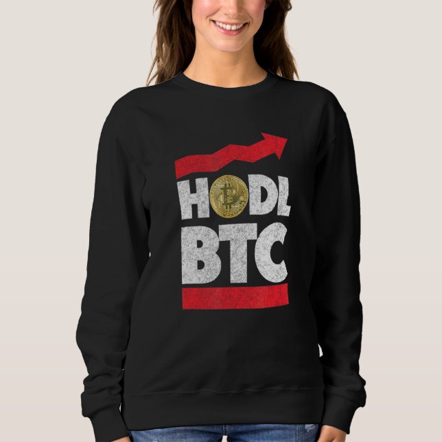 Hodl kauft und hält Bitcoin Hodl Sweatshirt (Vorderseite)