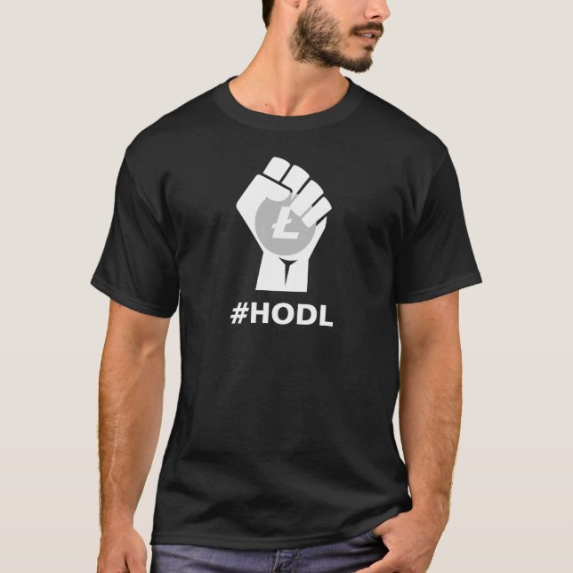 HODL Litecoin LTC Logo: Weiß T-Shirt (Vorderseite)
