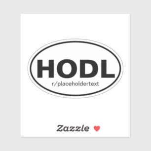 HODL Oval Stock Sticker im Euro-Stil