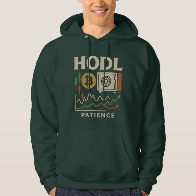HODL Patience Bitcoin Trading Chart Hoodie (Vorderseite)