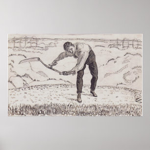 Hodler - Die arbeitende Rasenmäherin 1909 Poster