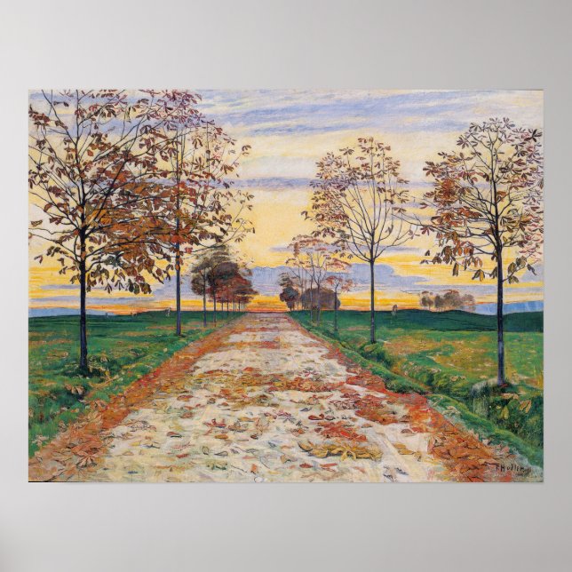 Hodler - Herbst Abend 1892 Poster (Vorne)
