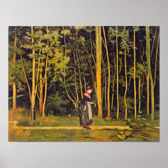 Hodler - Kante des Waldes 1885 Poster (Vorne)