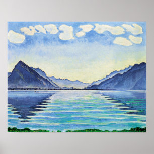 Hodler - Lake Thun Symmetric Reflection 1905 Poster