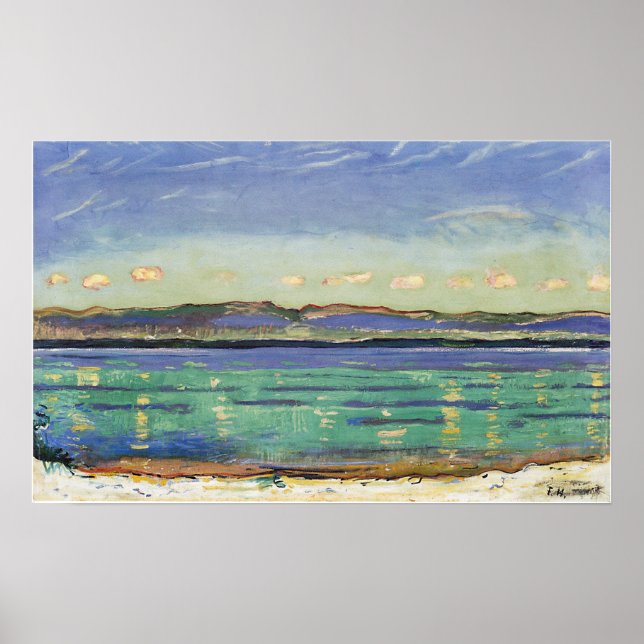 Hodler - Landschaftlicher Rhythmus 1908 Poster (Vorne)