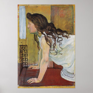 Hodler - Mädchen am Fenster 1890 Poster