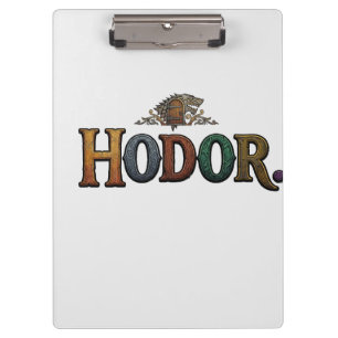 Hodor. Lustiges Minimal Zitat T-Shirt Klemmbrett