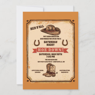 Hoedown Pays Western Party Invitation