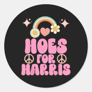 Hoes für Harris Funny Kamala Wähler 2024 Wheimer H Runder Aufkleber