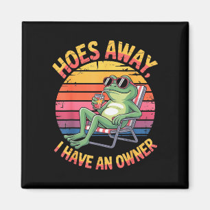 Hoes weg hat einen Besitzer Sommer Frosch lustiger Magnet