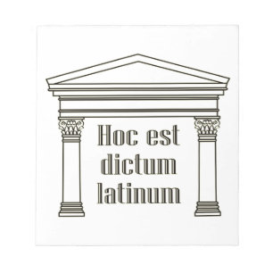 Hoest dikum latinum - lustiges Latein-Sprichwort Notizblock
