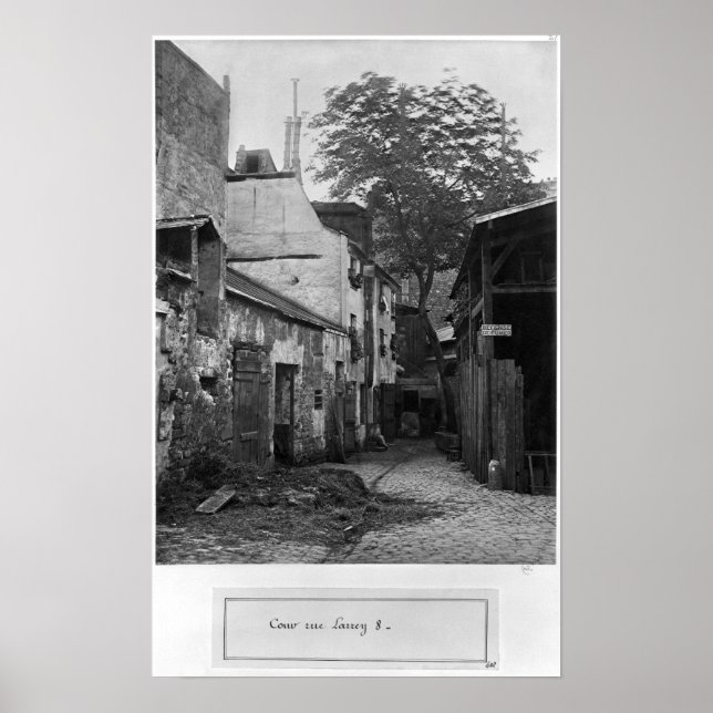 Hof in Rue Larrey 8, Paris, 1858-78 Poster (Vorne)
