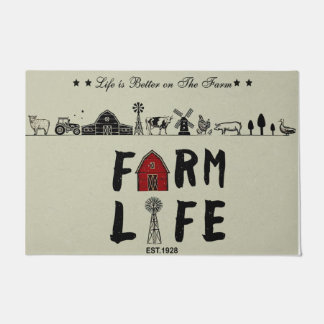 Hof Leben Türmchen, Landwirtschaft Funny Outdoor M Fußmatte