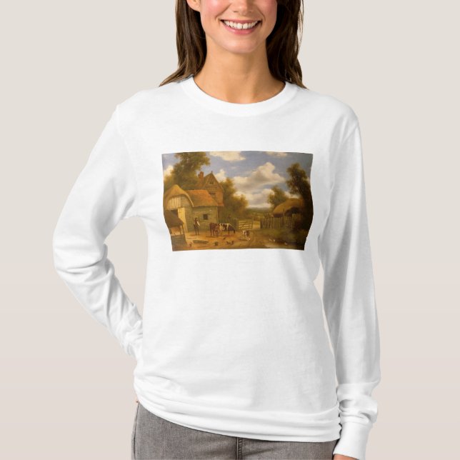Hof-Szene T-Shirt (Vorderseite)