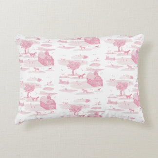 Hof Toile Accent Pillow (rosa) Dekokissen