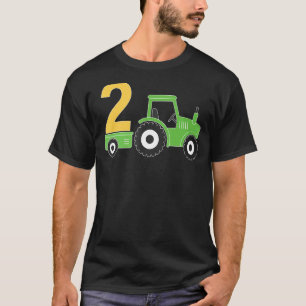 Hof Traktor 2. Geburtstag 2 Jahr Geburtstag Teil T-Shirt