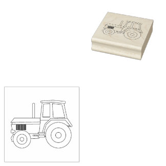 Hof-Traktor Gummistempel