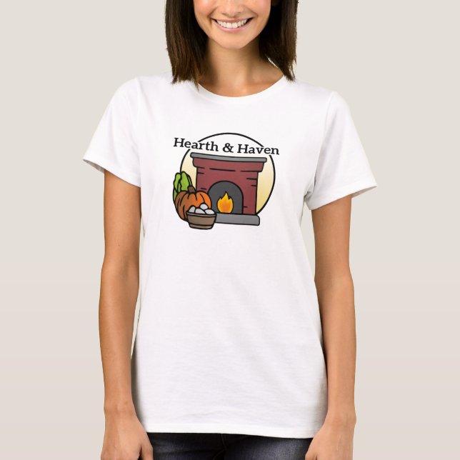 Hof und Hof - Logo für kleine Familienbetriebe T-Shirt (Vorderseite)