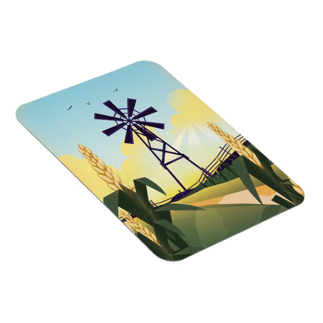 Hof und Windmühle Magnet (Rechte Seite)