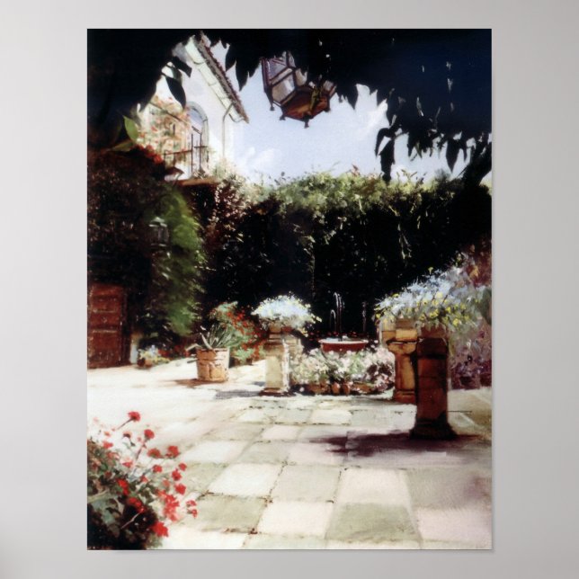 Hof von Córdoba/Courtyard in Córdoba Poster (Vorne)