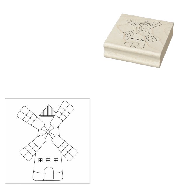 Hof-Windmühle Gummistempel (Stempel)