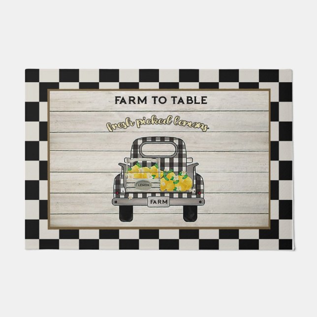Hof zu Tafelmatte, Lemon Truck Doormat Fußmatte (Vorderseite)