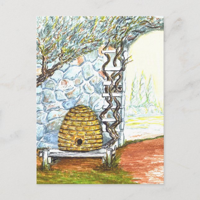 Hofbienenstock Postkarte (Vorderseite)