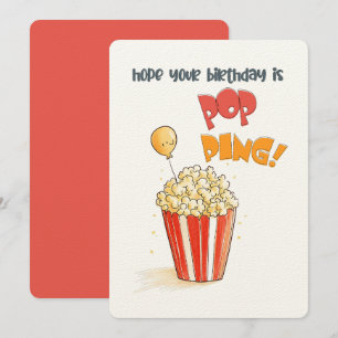 Hoffe, dass dein Geburtstag POPPING! Eine Popcor Einladung