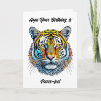 Hoffe, dein Geburtstag ist purer Fekt! Tiger Theme