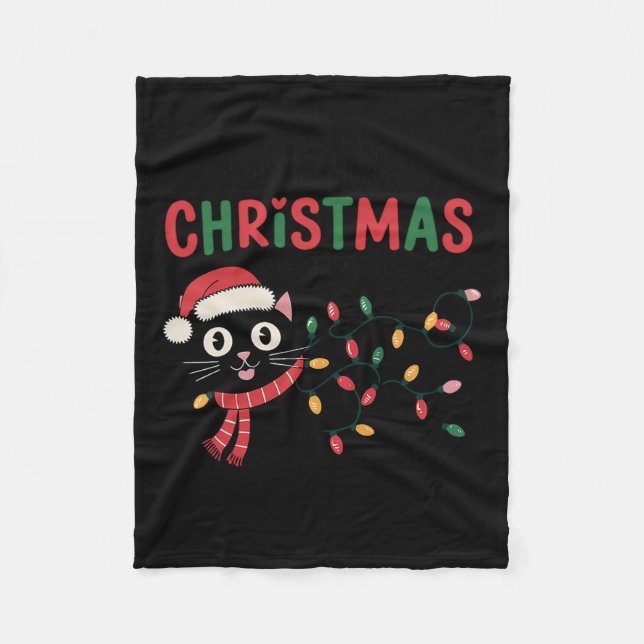 Hoffe, dein Weihnachten ist melodisch und hell Fun Fleecedecke (Vorderseite)