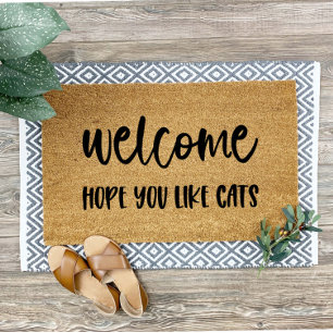 Hoffen Sie, dass Sie Katzen Willkommen Mat Doormat Fußmatte
