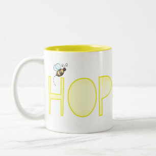 Hoffentlich - ein positives Wort Zweifarbige Tasse