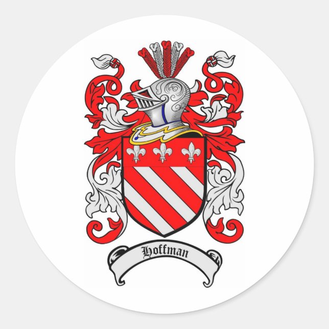 HOFFMAN-FAMILIENWAPPEN - HOFFMAN-WALD RUNDER AUFKLEBER (Vorderseite)