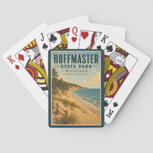 Hoffmaster State Park Michigan Illustration Reise Spielkarten