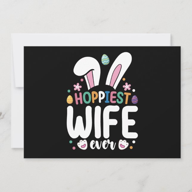 Hoffnest Ehefrau Ever Familie Ostern Sonnige Eier Einladung (Vorderseite)