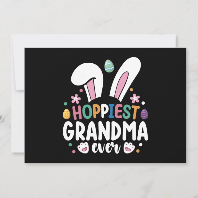 Hoffnest Oma Ever Mama Familie Ostern Sonnige Eier Einladung (Vorderseite)