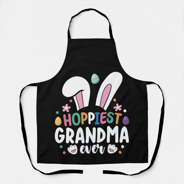 Hoffnest Oma Ever Mama Familie Ostern Sonnige Eier Schürze (Vorderseite)