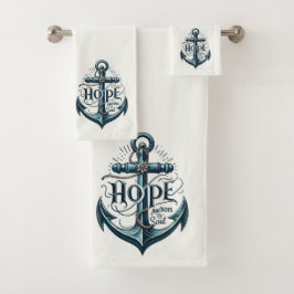 Hoffnung Anker das Soul Nautical Badhandtuch Set