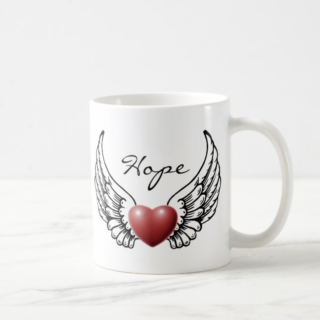 Hoffnung auf Angel Wings-Tasse Kaffeetasse (Rechts)