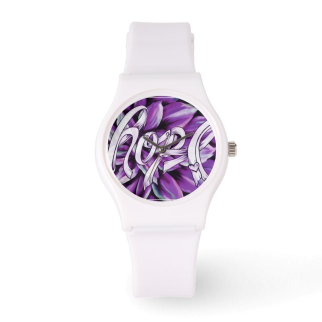 Hoffnung auf blühende Bauchspeicheldrüse Armbanduhr (Vorderseite)
