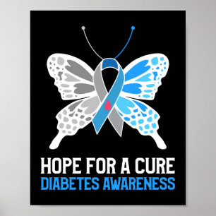 Hoffnung auf ein Heilmittel Diabetes Grad 1 Diabet Poster