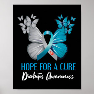 Hoffnung auf ein Heilmittel Diabetes Grad 1 Diabet Poster