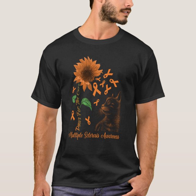 Hoffnung auf eine heilende Katze und Sonnenblumen  T-Shirt (Vorderseite)