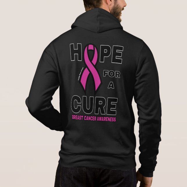 Hoffnung auf eine Heilung...Brustkrebs-Hoodie Hoodie (Rückseite)