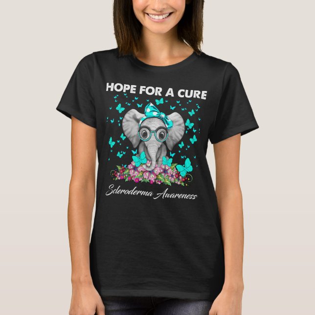 Hoffnung auf eine Heilung Sklerodermie Bewusstsein T-Shirt (Vorderseite)