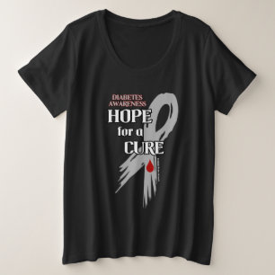 Hoffnung auf eine Heilung/Torn Ribbon...Diabetes Große Größe T-Shirt